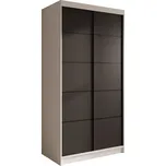 ADRK Šatní skříň posuvná Verto WB 100, černá/bílá