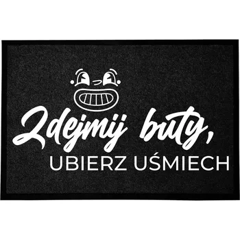 KOKOSOVÁ VSTUPNÍ ROHOŽKA 40X60 HIT NÁPIS ZOUJ BOTY, NASAD' ÚSMĚV