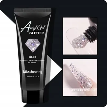 Přípravek na nehty Gelový lak na nehty GL03, krystalický efekt