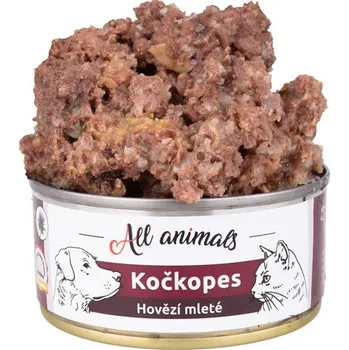 Krmivo pro psa ALL ANIMALS Kočkopes konz. Hovězí mleté 100g