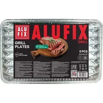 Příslušenství pro gril Grilovací tác, 34,5 x 22,5 cm, obdélníkový, 5 ks, ALUFIX GRILL5UNINEW