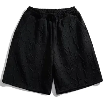 Pánské kraťasy Pánské kostkované šortky – na basket nebo volný čas Barva: Černá, Velikost: L