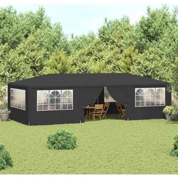 Zahradní stan vidaXL Profesionální party stan s bočnicemi 4 x 9 m 90 g/m² [48529] Barva: antracitová