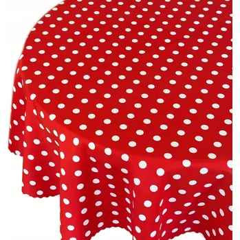 ubrus Ubrus Odolný Skvrnám Puntíky Červený Kruh prům. 80 cm