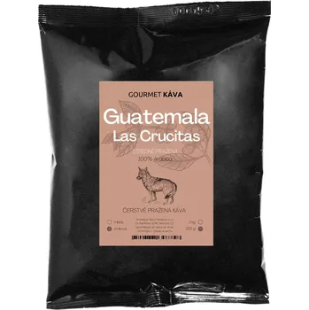 Guatemala Crucitas, STŘEDNĚ PRAŽENÁ, zrnková káva arabica - objednávky do 15:00 doručíme zítra