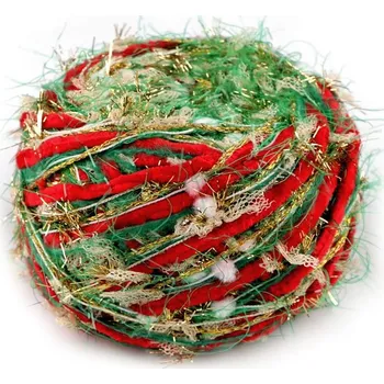 Příze Vánoční pletací příze Alfie 50 g - 1 červená zelená