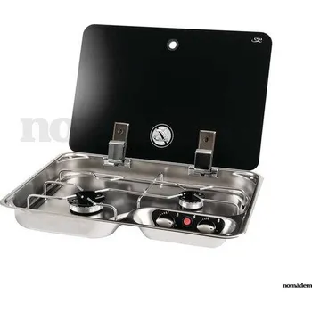 Příslušenství ke karavanu Nerezový vestavný vařič Can FC1346 se dvěma plotnami