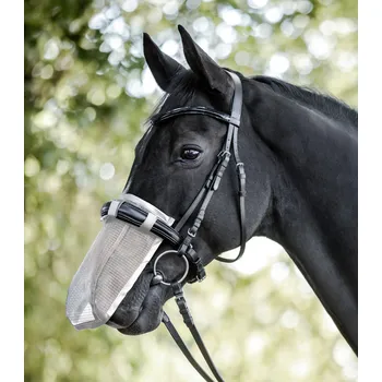 Koňská maska proti hmyzu Síťka proti hmyzu na nozdry Waldhausen, stříbrná, Full