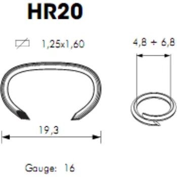 Spona do sešívačky HOG-RING spony OMER HR 20