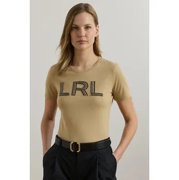 Pánské tričko Bavlněné tričko Lauren Ralph Lauren 200971125 béžová 08X, vel. M