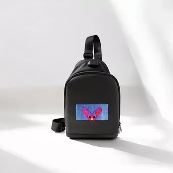 Městský batoh LED Batoh s Bluetooth Displejem - Svítící Sling Bag na Záda pro Cestování, Festivaly a Outdoor