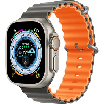 Elektronika DEVIA Řemínek Apple Watch 42 / 44 / 45 / 49mm Sport 6 silikon šedo-oranžový