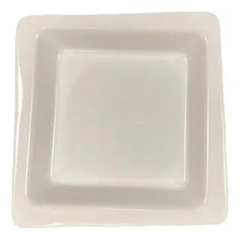Talíř Čtvercový bílý hluboký talíř na polévku 18 x 18 cm x 3 cm