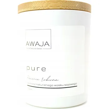 Svíčka Sójová svíčka pure – bílá, bez vůně, ručně vyráběná, dárek