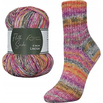 Příze Příze na ponožky Rellana Flote Socke 4 fach Woolfree Linosa 1830