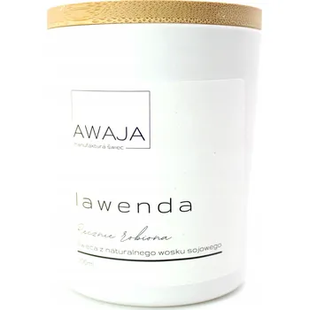 Svíčka Sójová svíčka levandule – bílá, vonná, ručně vyráběná, dárek