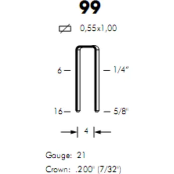 Spona do sešívačky Sponky OMER 99 / 6