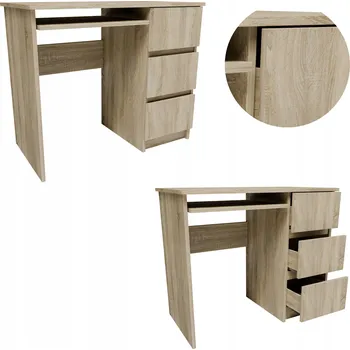 Obdélníkový psací stůl Matkam A6PRASON 90 x 50 x 77 cm dub sonoma