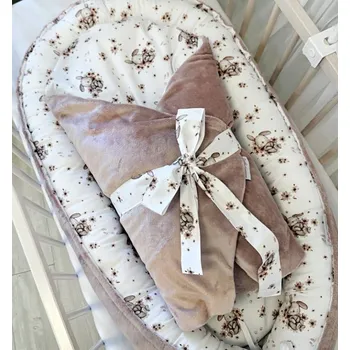 Hnízdečko pro miminko Dárková sada pro miminko – Zajíček a květiny