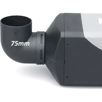 Příslušenství ke karavanu XL-AIRDD Ohyb 90° průměr 75mm - na výstup topení (Koleno pro nezávilsé topení 75mm)