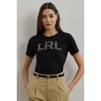 Pánské tričko Bavlněné tričko Lauren Ralph Lauren 200971125 černá 99X, vel. S