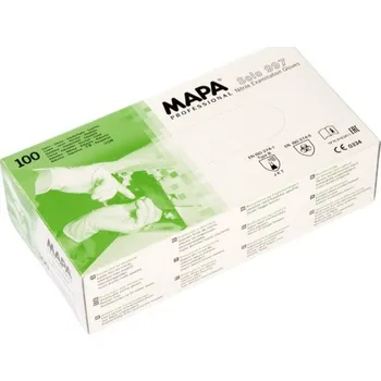 Pracovní oblečení Rukavice nitrilové Mapa Solo 987, 100 ks, bílé, nepudrované Velikost: XL