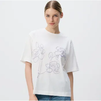 Reserved - Tričko s vyšíváním - fialová - 079HS-07X - 079HS-07X-S