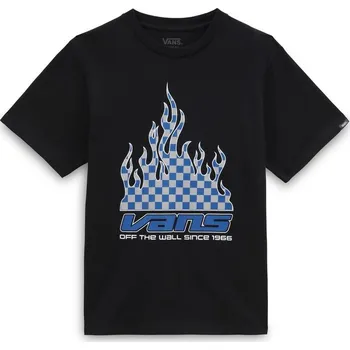 tričko dětské VANS REFLECTIVE CHECKERBOARD FLAME SS, BLACK - XL