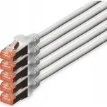 Digitus Patchcord CAT 6 S/FTP, 10 m, šedý 5 kusů (DK16441005)