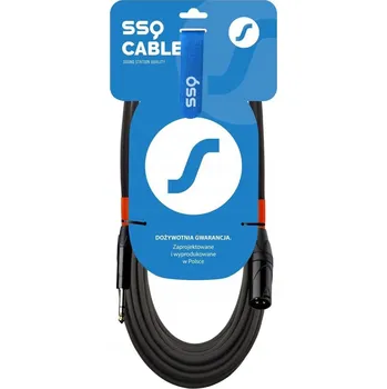Audio kabel Kabel XLR - jack 6,3 mm SSQ JSXM10 Event 10 m (10metrový XLR na 6,3mm jack kabel)