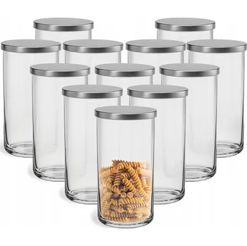 Dóza na potraviny Nádoby na těstoviny, kávu a potraviny, 12x20 cm POLSKÉ SKLO