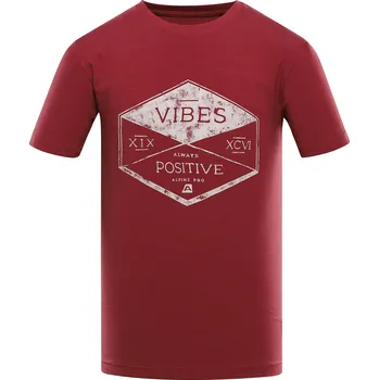 Pánské tričko Alpine Pro SUMEK ČERVENÁ PÁNSKÉ BAVLNĚNÉ TRIKO XS