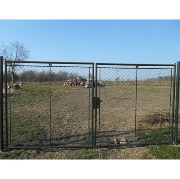 Plot Dvoukřídlá brána PRIMA poplastovaná 3600/2000 mm | antracitová šedá RAL 7016 | výplň čtyřhranné pletivo | oko 55 × 55 mm | drát 2,7 mm