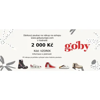 Dárkový potravinový koš Dárkový poukaz na nákup na Goby Europe v hodnotě 2000 Kč