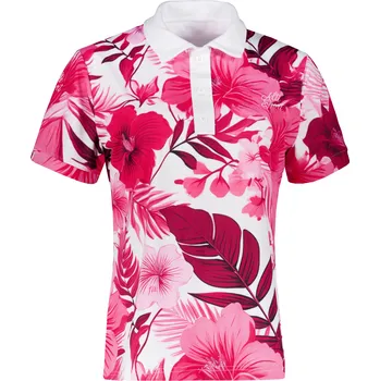 Dámské tričko Dámské funkční triko s límečkem premium ALTISPORT VOJ/ALW111TR05 RŮŽOVÉ KVĚTY XXL