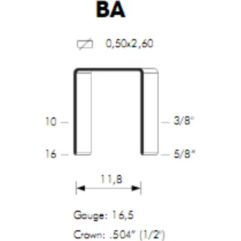 Spona do sešívačky Sponky OMER BA / 16