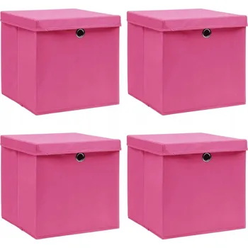 Úložný box Krabice s víkem v odstínech růžové
