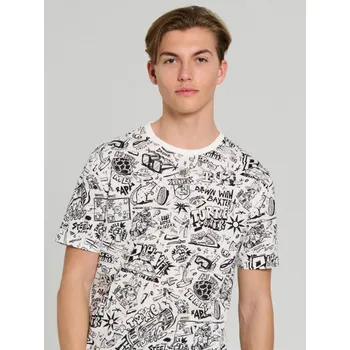 Pánské tričko Sinsay - Tričko s potiskem Teenage Mutant Ninja Turtles - krémová - 530EY-01X - 530EY-01X-XS