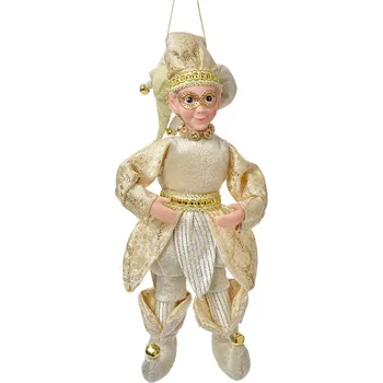 Vánoční dekorace Clayre & Eef - Dekorativní figurka vánočního skřítka 66217