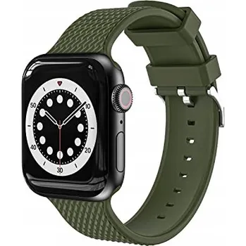 Příslušenství k chytrým hodinkám Silikonový řemínek pro Apple Watch - tmavě zelený, 38 mm/40 mm/41 mm