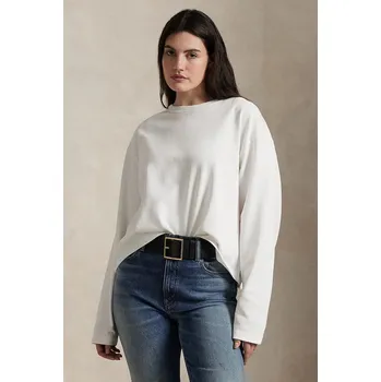 Pánské tričko Bavlněné tričko s dlouhým rukávem Polo Ralph Lauren 211967107 bílá 00X, vel. L