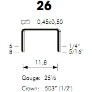 Spona do sešívačky Sponky OMER 26 / 6 SUPER STRONG