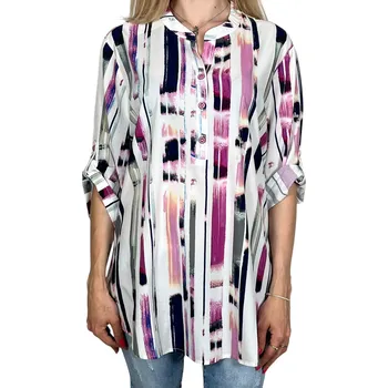 Dámská halenka Baty Dámská bílá halenka s krátkým rukávem TATIANA Barva: Bílá, Velikost: XL