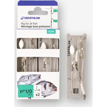 Rybářský háček CAPERLAN Montáž na sportovní rybolov č. 1/0 2 ks