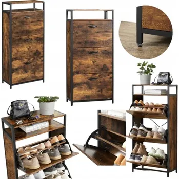 Botník Botník Vasagle 60 x 130 x 30 cm, odstíny hnědé