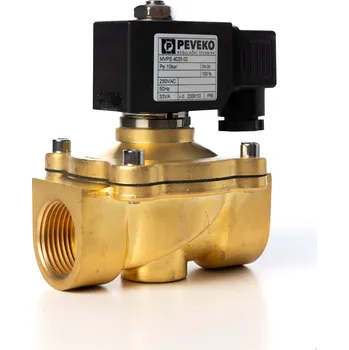 Ventil MVPE 4 | Dvoucestné membránové elektromag. ventil na vodu, vzduch, příp. oleje, NC Dimenze (DN) - připojení: DN 10 - 3/8" Rp, Napájecí napětí: 12 VAC