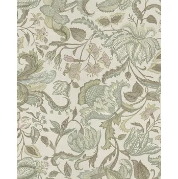 Tapeta Eijffinger Vliesová tapeta na zeď, béžovo-zelená, květiny, 350641, Amber, Eijffinger, velikost 10 x 0,52 m