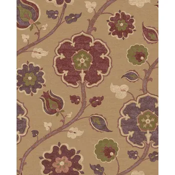 Tapeta Eijffinger Vliesová tapeta na zeď, hnědo-červená, květiny, 350612, Amber, Eijffinger, velikost 10 x 0,52 m