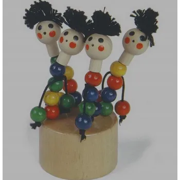 Figurka Dřevěná figurka ZVÍŘATA pohyblivá marioneta