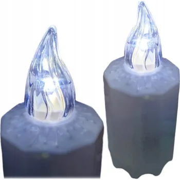 Svíčka WKŁAD LED ZIMNY BIAŁY DO HŘBITOVNÍCH SVÍČEK SVÍČKOVÁ VLOŽKA HŘBITOVNÍ SVÍČKA VELKÁ NA BATERIE 2x R6